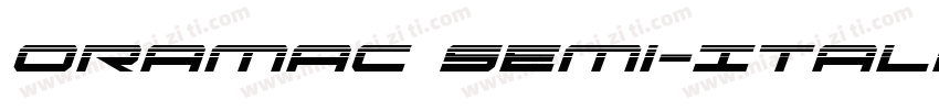 Oramac Semi-Italic字体转换
